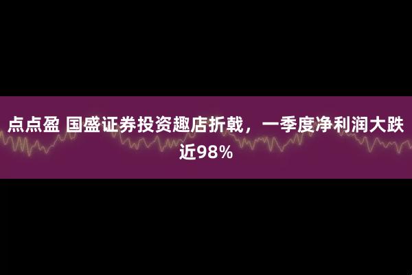 点点盈 国盛证券投资趣店折戟，一季度净利润大跌近98%